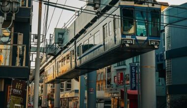 The Shonan monorail in Kamakura