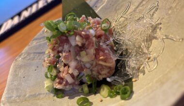 Finely chopped Bonito with miso