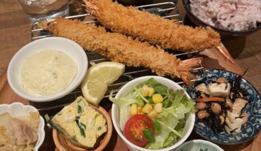 Ebi fry teishoku (set meal)