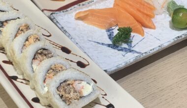 I’m always in the mood for sushi. I love trying new rolls every time!