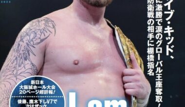 The new IWGP Global Champion on the cover of Weekly Puroresu