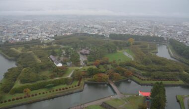 Goryokaku Fort, Hakodate, in fall and winter