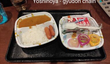 Kids menu at yoshinoya's