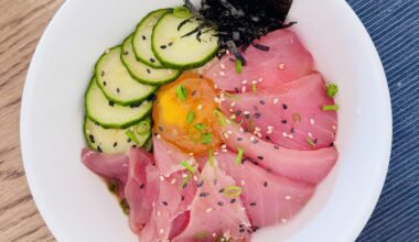 tuna and 72h miso cured yolk don