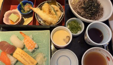 🇯🇵 A full Japanese lunch set with sushi, tempura, soba & more — all for just $7.60! 🍱✨