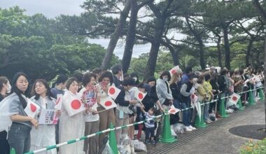 Japanese Emperor and Family arrive in Okinawa