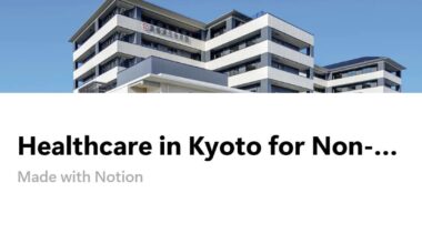 Healthcare guide for foreigners in Kyoto.
