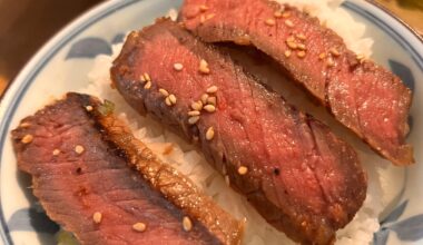 My attempt at making Japanese flavored steak