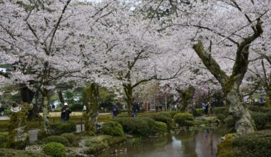 Kenrokuen at Kanazawa City, Ishikawa Prefecture, in spring