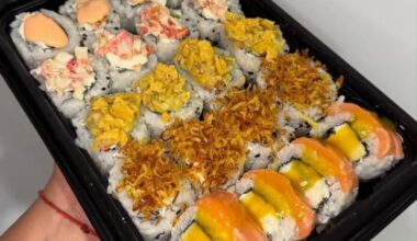My first time trying sushi, I really loved it
