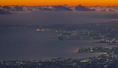 Sunset overfly - Near Narita.