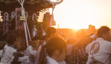 Early morning photos from the Chigasaki Hamaori Festival
