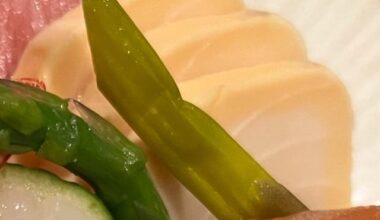 Sashimi dinner with unusual escolar