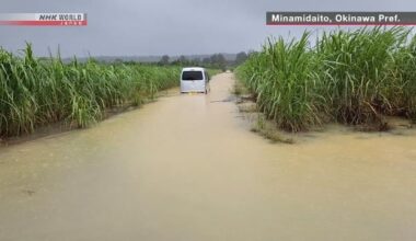 Two storms approaching Japan | Japan's weather officials say tropical storm Co-may is approaching Okinawa's main island, after having regained strength Sunday night.