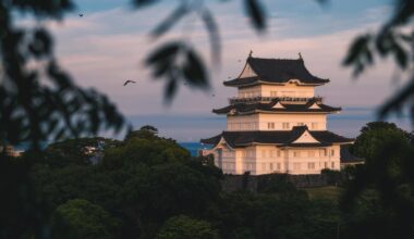 Odawara Castle in the Evening [OC]