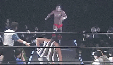 Bad idea to charge at an absolute unit in Scott Norton.
