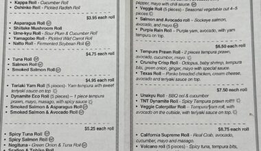 Not sure if a menu photo will do well here but just want to shout out Sushi Kobo on Vancouver Island for such reasonable prices (and it’s good)