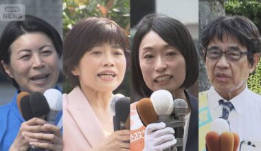 Four candidates spark battle for agricultural votes in Japan's No. 1 rice-producing region