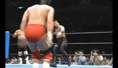 Masa Chono famous mid-match heel turn on his partner, 1994