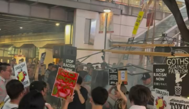 Protest rave in Shinjuku against Sanseito