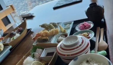 If you're looking for Japanese cuisine at Tokyo Skytree, this is the place to go.The first photo shows the Japanese cuisine.The second one captures the view of the Skytree from the restaurant.