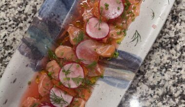 Homemade salmon crudo