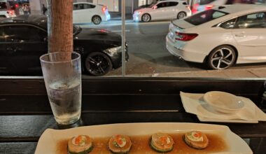 Ankimo on the patio (happy hour)