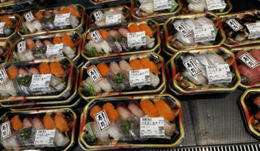 Sushi section at AEON.