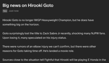 Fightful Select report on Goto