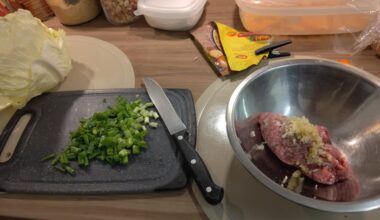 Made gyoza from scratch