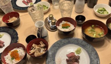 Brought back A5 Wagyu from my Tokyo Trip and hosted an Ichiju Sansai night