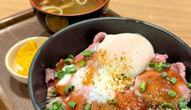 Beef bowl + onsen egg