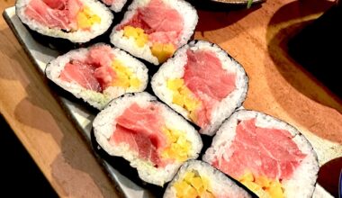 HUGE portion of toro taku maki in Osaka