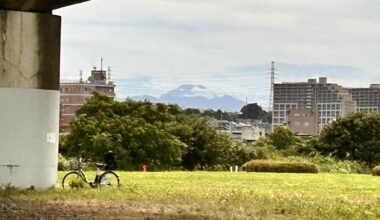 Somewhat uncommon view of Mt. Fuji from Tokyo in the middle of a summer’s day