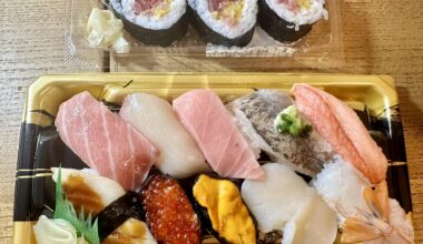 Take-out sushi in Tokyo, about $20