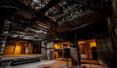 Techno rave and bondage show in an abandoned building in Shinjuku