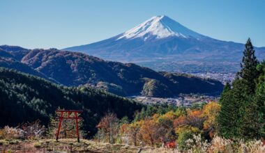 The view of Kawaguchi Asama Shrine