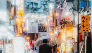 Rainy Shimbashi moment