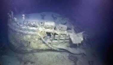 Wreck of WWII Imperial Japanese Navy Destroyer, Teruzuki, Found on Seabed off Guadalcanal, Solomon Islands; 83 Yrs After Sinking. The Teruzuki sank in December 1942 while transporting supplies to Japanese soldiers on Guadalcanal, the largest island of the Solomon Islands.