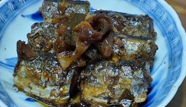Sweet soya sauce braised Saury fish (Sanma)