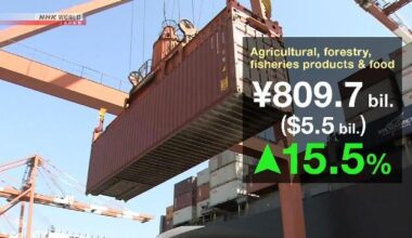Japan farm, food exports reach record high for Jan.-Jun.