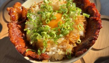 Butadon (live in Japan so I can eat raw eggs here!)