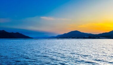 Sundown off Miyajima Island