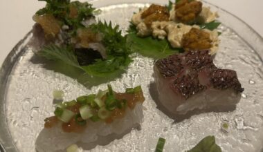 8 dishes from a stylish Japanese restaurant called “Asobi” in Koenji, Tokyo.