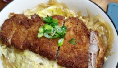 Homemade Katsu Don - pork cutlet omelette roce
