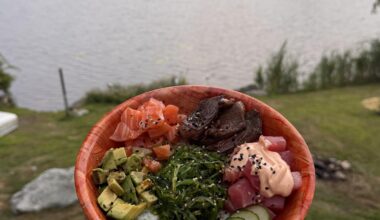 Back again with the lakeside sushi/poke bowls 😎