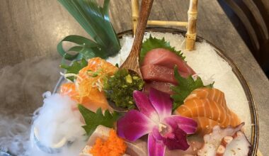 Sashimi mix and more at New Osaka Sushi, Elk Grove, CA.
