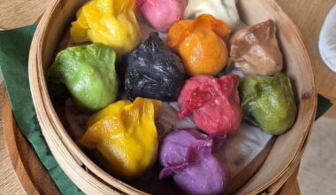 Rainbow Gyoza from Vegan Gyoza, Taito City.