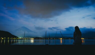 Mt. Fuji after sunset