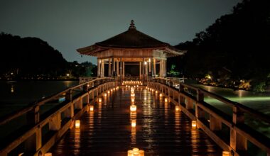 Nara Park Floating Pavilion during the Tokae Festival, Obon, 2025